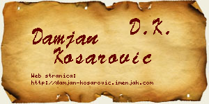 Damjan Košarović vizit kartica